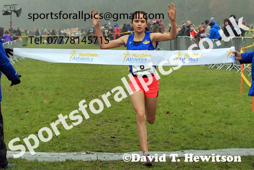Girls Under-13s 2023 Northern Cross Country Champs., Witton Park, Blackburn. Photo: David T. Hewitson/Sports for All Pics
